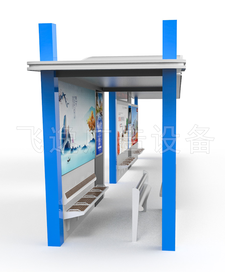 深圳高新南地铁站智能降温公交候车亭-3D设计效果图